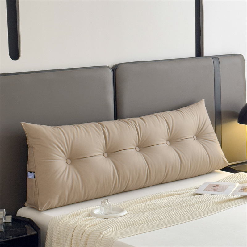 綿麻のベッドのない柔らかいバッグのクッションの大きい背もたれのクッションの2024新型のベッドの枕の三角の畳は直接壁に寄りかかっています。