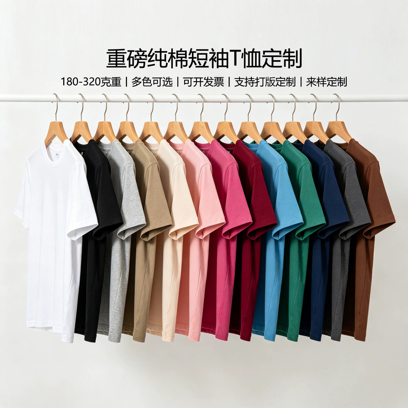 Heavyweight Hebei Plain Summer Cotton 200g Short-Sleeve T-Shirt Custom Cultural Clothing Advertising Shirt with Logo Printing and Embroidery Heavyweight Hebei Plain Summer Cotton 200g Short-Sleeve T-Shirt Custom Cultural Clothing Advertising Shirt with Logo Printing and Embroidery