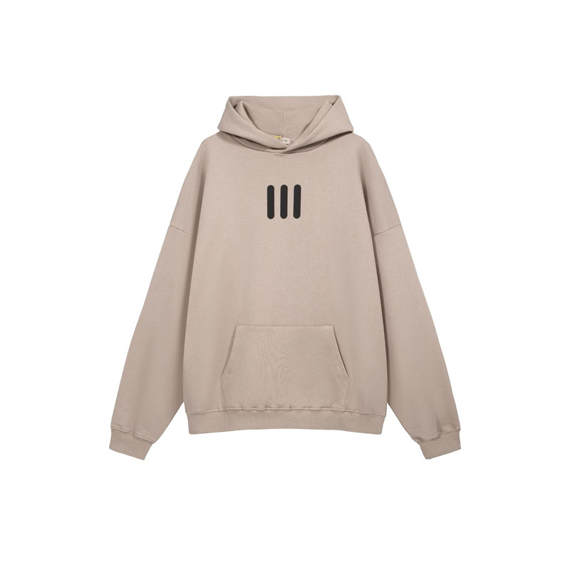 American High Street Fog Multi-Line Three-Stripe Hooded Sweatshirt Bob Marley Joint Loose Velvet Hoodie for Men and Women
