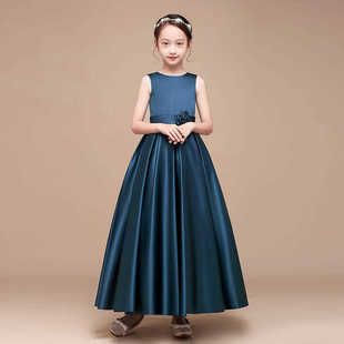 Foreign Trade Kidsren's Dress 2025 New Style Flower Girl Princess Dress Catwalk Piano Performance Dress Kidsren's Evening Dress