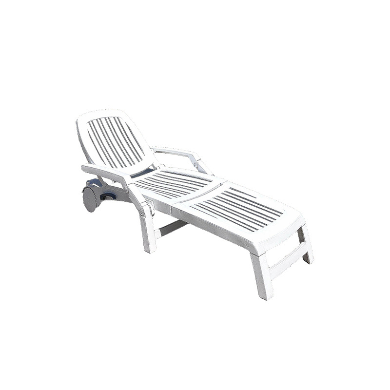 Silla de playa reclinable plegable de plástico, ideal para piscina, patio, hotel y playa