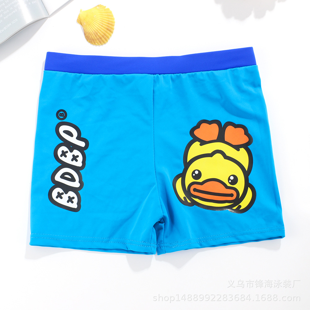 儿童泳裤批发弹性亲肤舒适可爱沙滩温泉游泳馆儿童平角游泳裤
