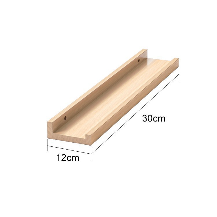 Estante de exhibición de caja ciega Estante de almacenamiento para pared de madera maciza en la pared Estante de almacenamiento de tablero de una sola palabra