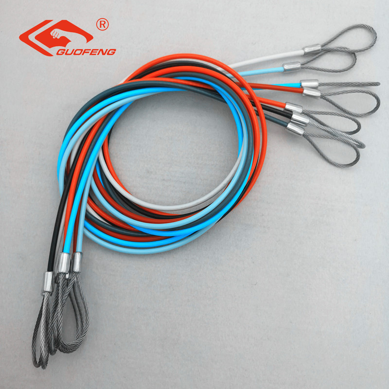 Fábrica directa de acero inoxidable 304 malla de acero revestida de plástico red de baloncesto de color resistente al desgaste de alta temperatura cuerda recubierta de goma