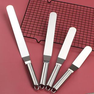 6/8 // 10/12 inch stainless steel cake spatula curved cream spatula straight spatula baking utensils factory wholesale
