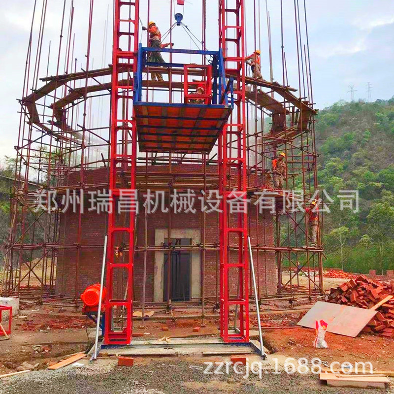 3层楼房上料提升机 施工升降机龙门架提升机运输物料升降梯