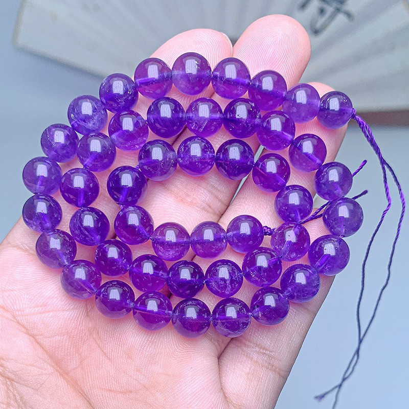 Cuentas de cadena larga de amatista natural semiacabadas cuentas de cadena larga de amatista dispersa precios especiales de profundidad directa de fábrica