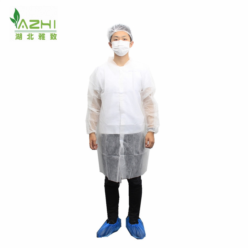 一次性透气PP工作服洁净室无尘车间无口袋workwear