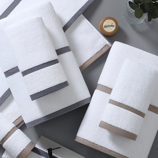 Longli Five-Star Hotel Towel Wholesale Pure Cotton Face Towel for Face Washing B&B Hotel Thickened Absorbent Cotton Bath Towel Set