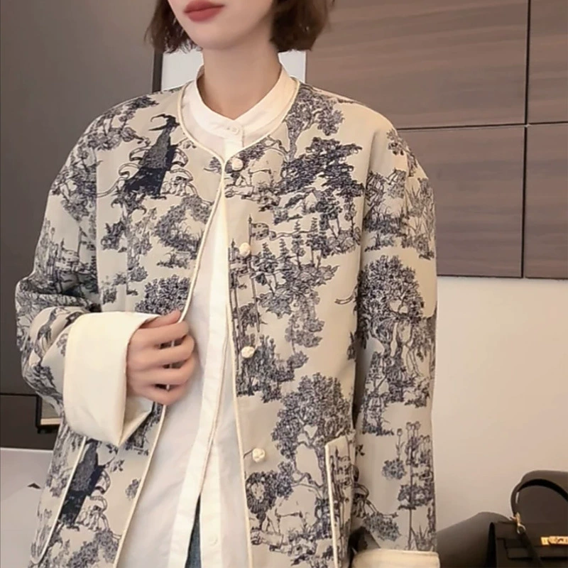 Autumn retro jacket for leisure, Chinese style