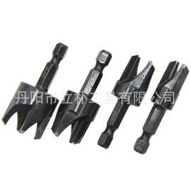 4PCS英制六角柄黑色爪式木塞钻木工木板开孔器扩孔钻头取出工具