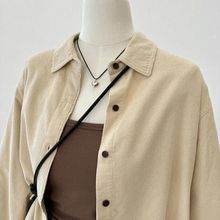 2025新款韩系紫色灯芯绒衬衫女宽松长袖百搭遮肉休闲外套春秋上衣