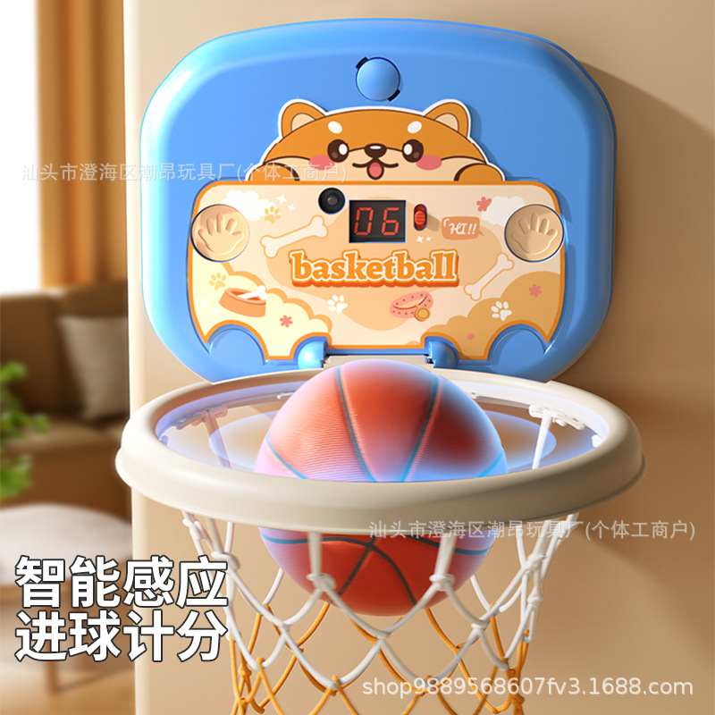 Children's Indoor Basketball Stand Home Punch-Free Wall-Mounted Scoring Baby Basketball Frame Toy Douyin Cross-Border Wholesale