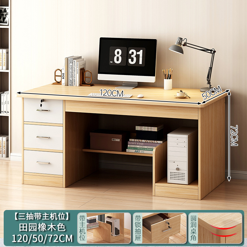 Escritorio escritorio de la computadora simple moderno hogar escritorio mesa de oficina y silla combinación personal sola mesa
