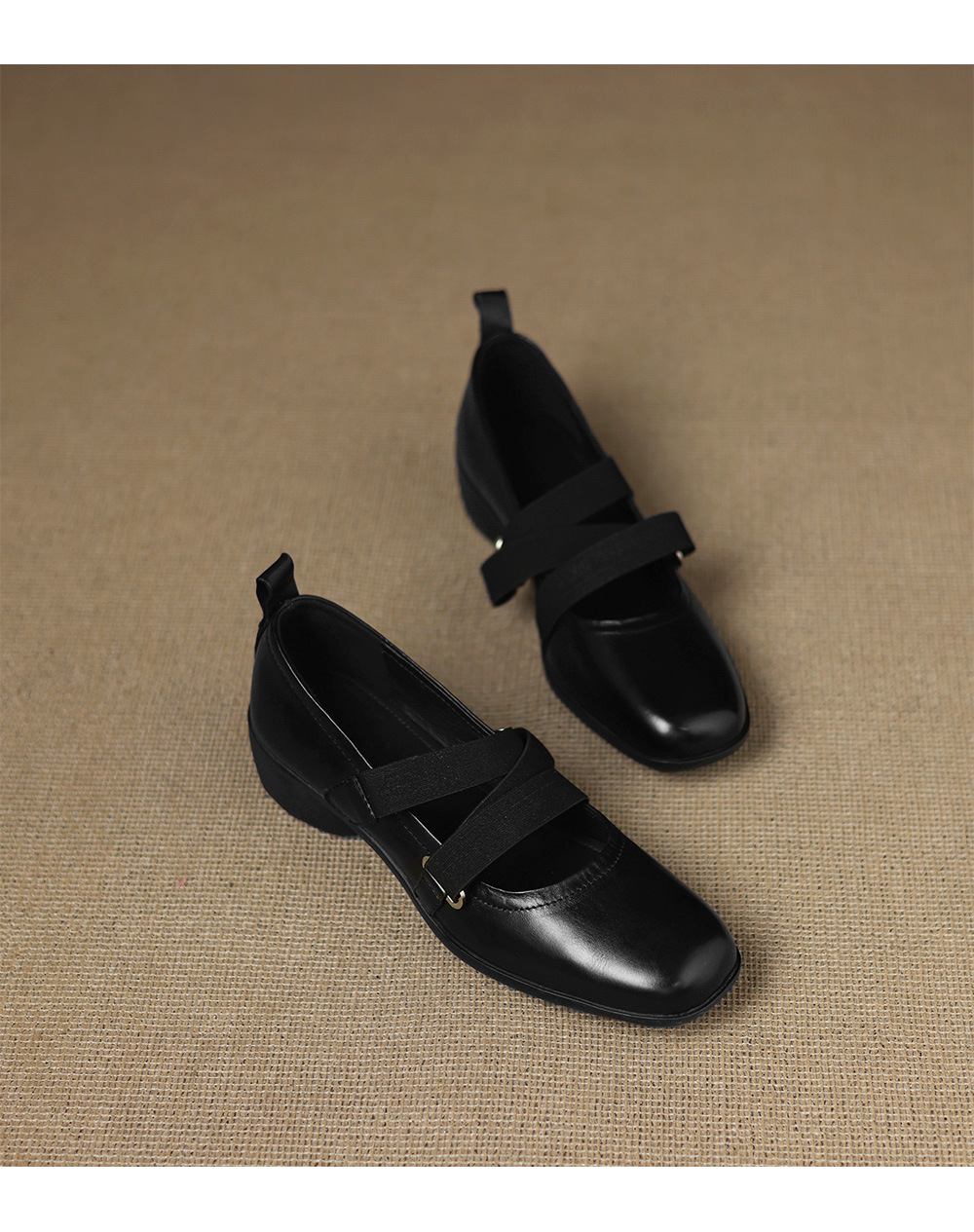 Giày Mary Jane nữ quai ngang gót xuồng 4 cm, phong cách ballet retro — đen chi tiết 18