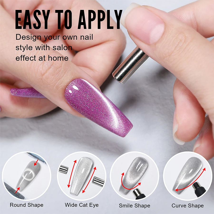Purple sweet potato porcelain white cat eye Nail Polish glue 2023 new popular color grape Crystal cat eye nail polish phototherapy glue
