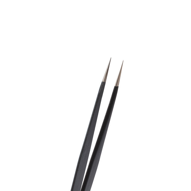 威力狮镊子不锈钢尖头工具防静电加厚弯头圆头镊子维修工具多功能