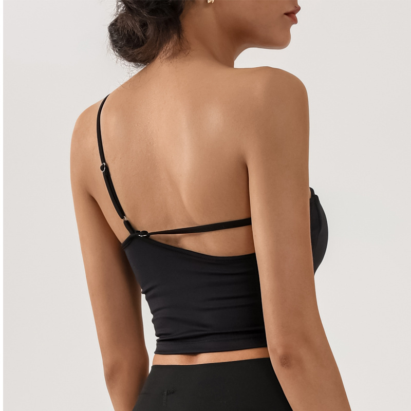 comercio exterior chaleco de yoga transfronterizo mujer belleza con cojín de pecho de alta elasticidad deportiva de secado rápido acondicionamiento físico chaqueta de baile