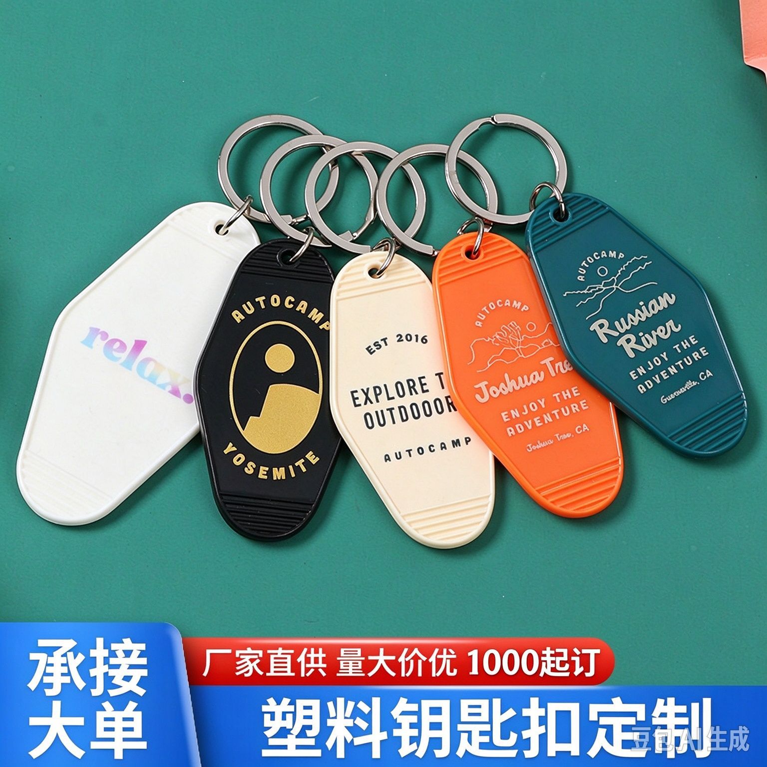 Plastic Hotel Keychain Decorative Accessories Logo Car Key Business Modern Simple Business Gift
