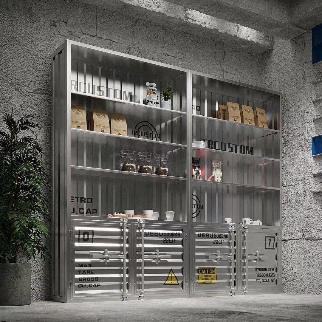 工业风手办展示柜商用陈列柜产品储物货柜酒柜样品潮店置物展示架