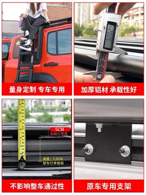 Roof rack | alloy folding ladder side