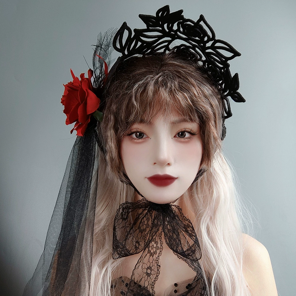 Французская Lolita Witch Witch Popinte плоская шляпа Halloween Rose Hat FD-117