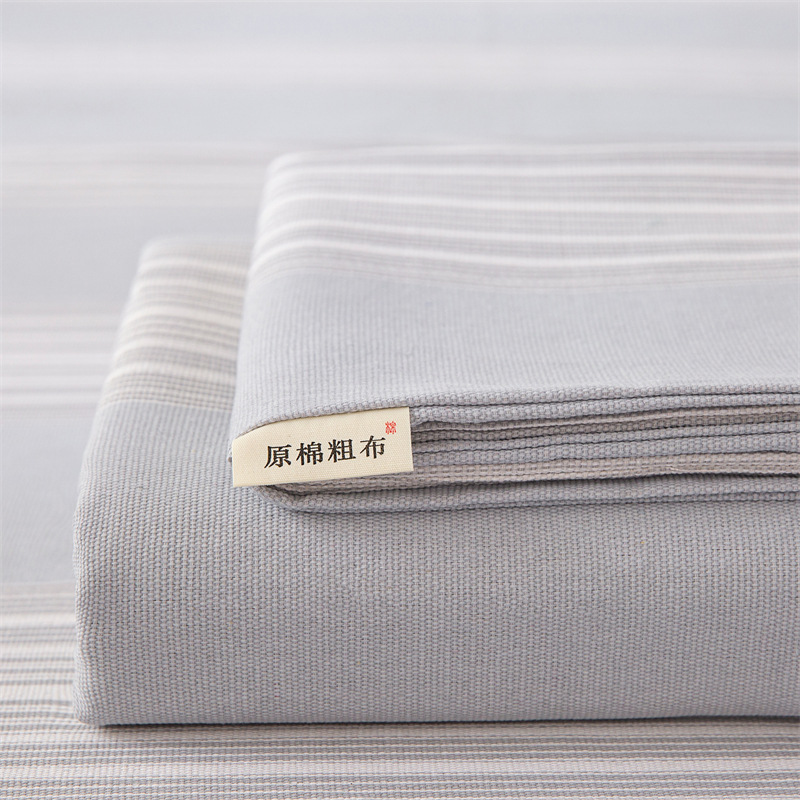 Sábanas de tela gruesa vieja de algodón puro pieza individual 100 algodón individual dormitorio doble cama gruesa funda de almohada de tres piezas 2024 invierno