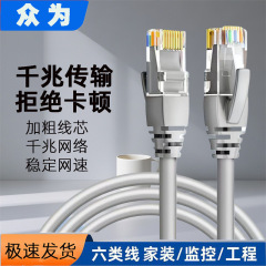 6種類のネットワークケーブルギガビットツイストペアCAT6コンピュータブロードバンドルータ監視超6種類の完成品ネットワークケーブル