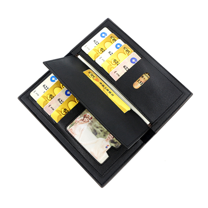 Nuevo europeo y americano retro de los hombres cartera larga cartera titular de la tarjeta de cambio de certificado bolsa larga cartera de los hombres al por mayor