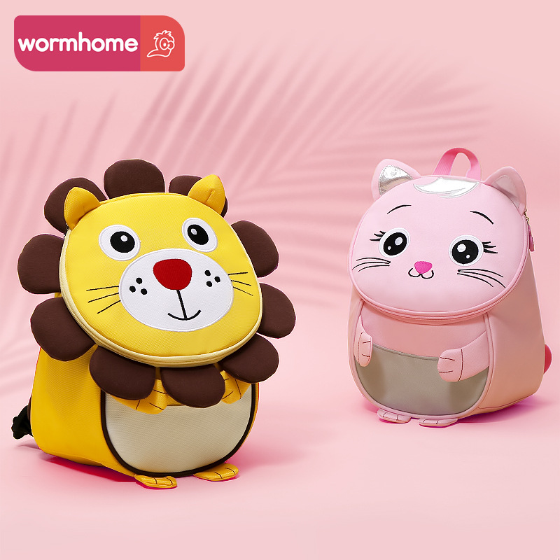 Children's kindergarten schoolbag small class 1-3-6 years old girl backpack boy baby chest buckle bag cute backpack