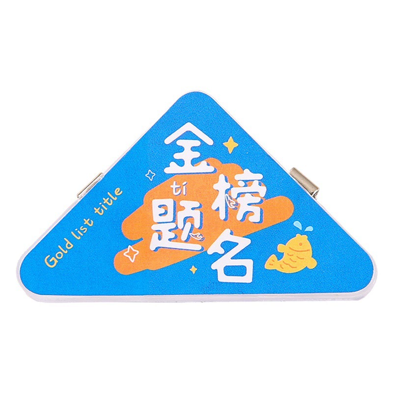 Детский вдохновляющий текст треугольник зажим для заметок акриловый документ анти-рулонный зажим тестовая бумага боковой угловой зажим подарок для студента