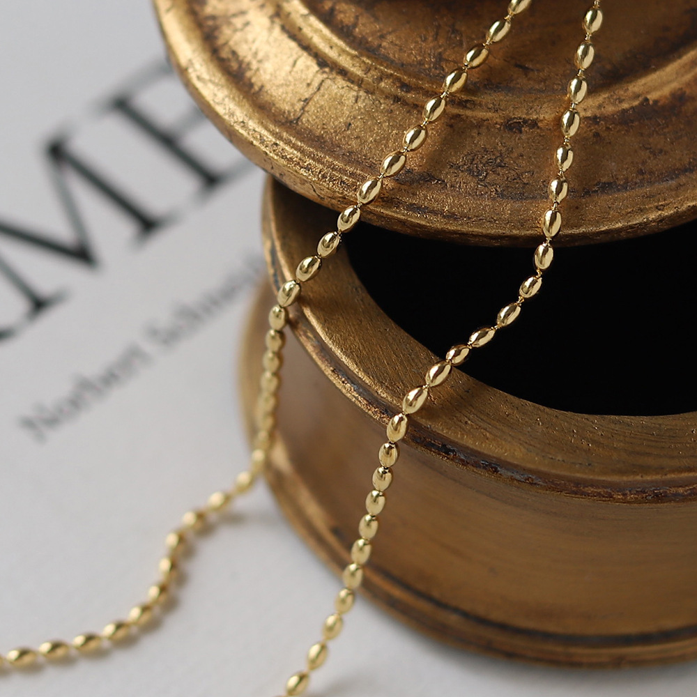 Simple Style Solid Color Titanium Steel Necklace 1 Piece