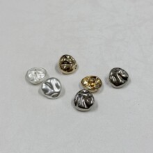 YD厂家直销高端金属扣异形不规格装饰扣手缝扣银色外套衬衫大衣