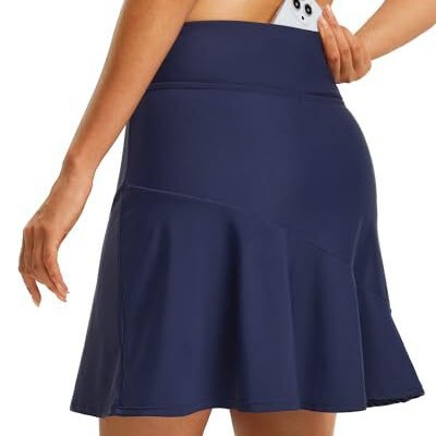 Cross-Border Sports Short Skirt European and American Casual Solid Color Golf Skirt Sports Tennis Yoga Five-Point Bottoming Culottes for Women Cross-Border Sports Short Skirt European and American Casual Solid Color Golf Skirt Sports Tennis Yoga Five-Point Bottoming Culottes for Women