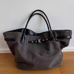 2205 新製品ネットセレブ同じスタイルファッショナブルで多用途なキャンバスカジュアル大容量デザイン通勤バッグショルダートートバッグトレンディ