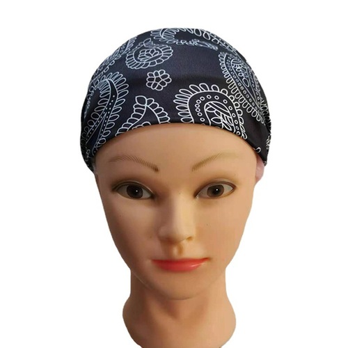 Yoga headband 2024 women's summer new style cross-border manufacturer direct approval fashion printed sports wide bandana