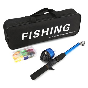 Cross-Border Popular Telescopic Lure Rod Set Fishing Rod Set Rod and Reel Set with Bag Amazon Eaby Aliexpress