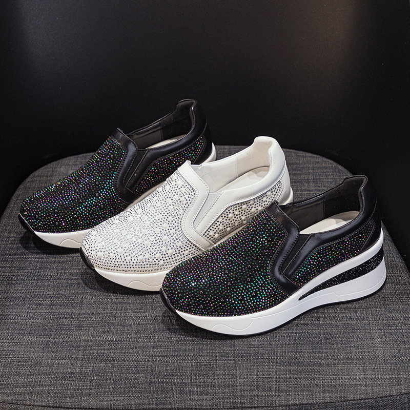 2026 Spring/Summer New Mesh Sports Height-Increasing Women's Shoes Breathable Loafers Thick-Soled Fashion Casual Shoes Trendy