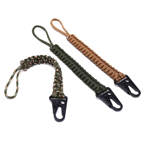 Seven-core paracord braided outdoor sports anti-loss keychain, portable and durable with an eagle-shaped carabiner-style belt key accessory