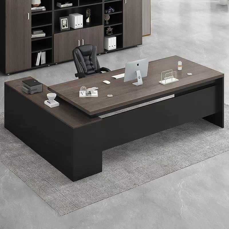 Simple modern office desk, executive desk, boss desk, furniture for manager, supervisor, boss, computer desk