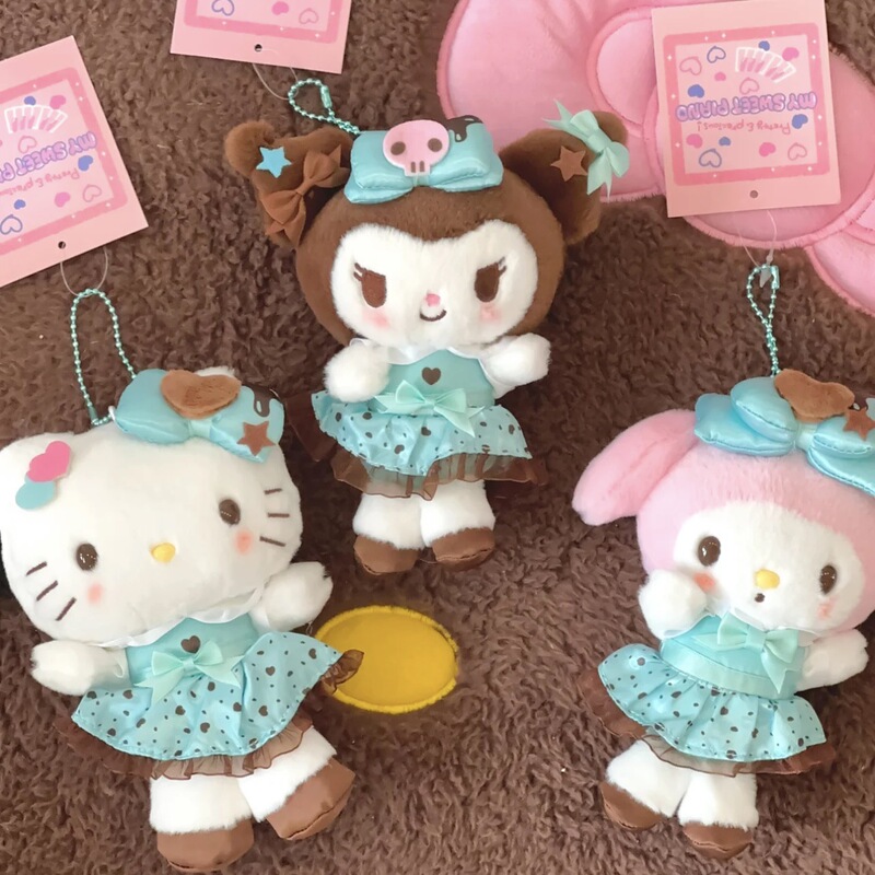 Mint Chocolate Series Hello Kitty Bag Pendant Doll My Melody Kuromi Plush Kt Cat Pendant Mint Chocolate Series Hello Kitty Bag Pendant Doll My Melody Kuromi Plush Kt Cat Pendant