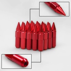 Car wheel rim nut, M12 forged lightweight pointed cap hex nut wheel screw