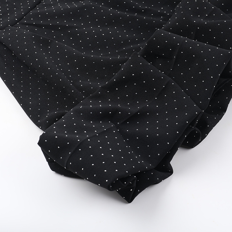 Autumn Elegant Sexy Slim Fit Rhinestone Halter Sleeveless A line Dress Women