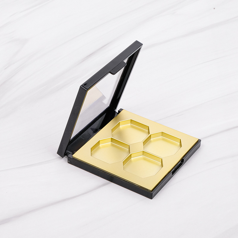 Factory supply mirror flip window 4 color eye shadow box package blush split four Box Wholesale