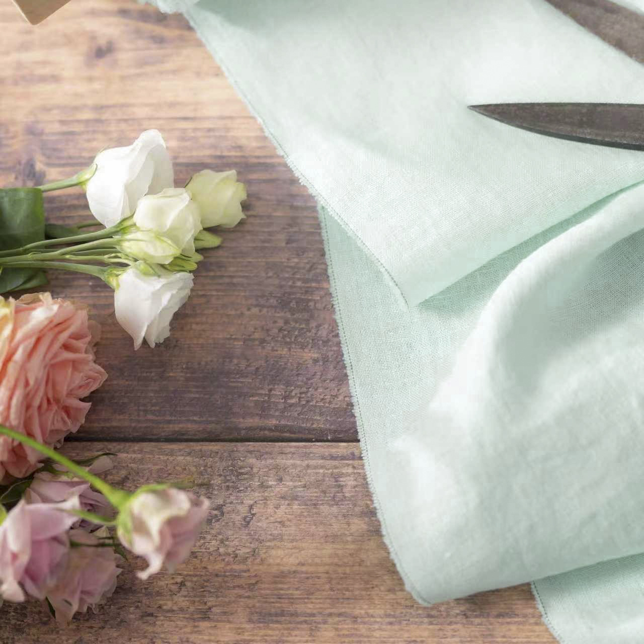 린넨 라이트 블루-290 폭