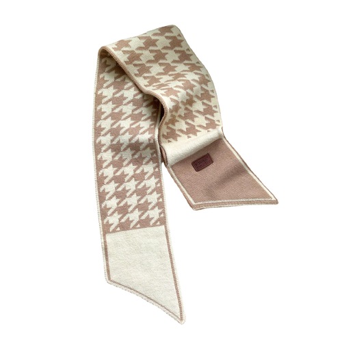  new Korean style houndstooth knitted wool student style scarf fashion decorative double-sided thickened scarf neck scarf