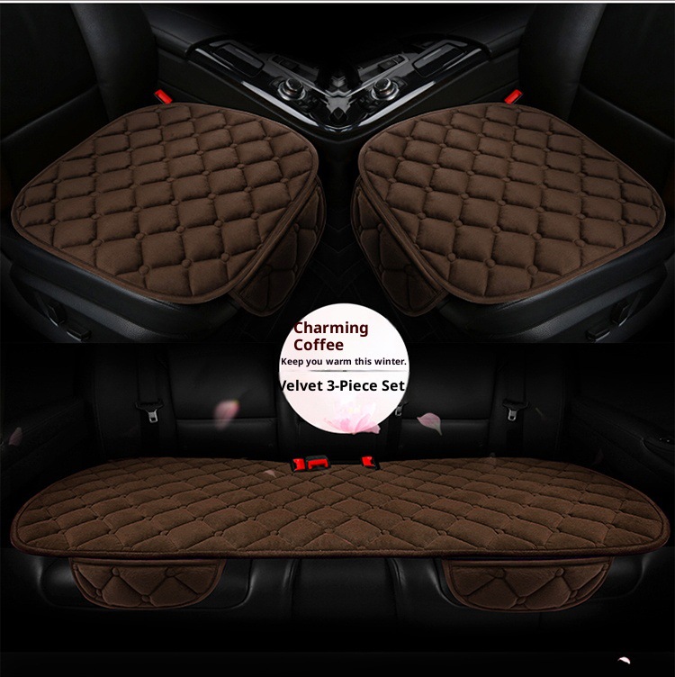 Plush Seat Cushion Half-Pack Seat Cover Velvet Seat Cushion Winter Seat Cover Small Three-Piece Cross-Border E-Commerce Car Seat Cushion