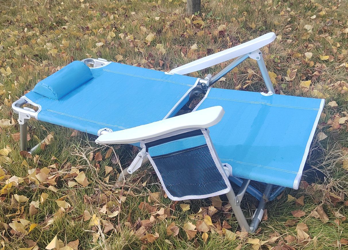 Silla de playa de aleación de aluminio Silla de camping plegable siesta Silla de Salón al aire libre plegable Silla de playa