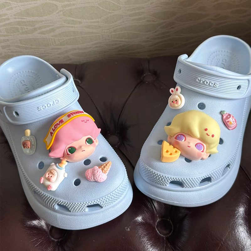 かわいいバブル下駄花漫画アクセサリー diy 靴バックル取り外し可能な立体アクセサリーハイエンド多用途靴花|undefined