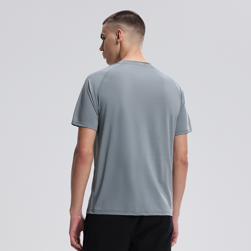 Comercio exterior transfronterizo de hombres al aire libre impresión digital camiseta ligera transpirable hombre cuello redondo secado rápido mangas cortas